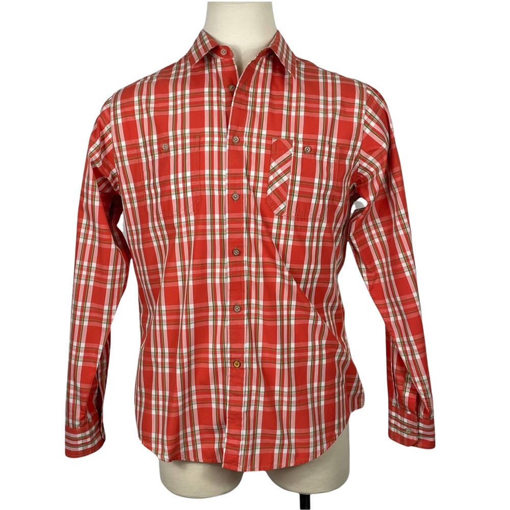 ExcCond Life Khaki Slim Fit Long Sleeve Button Down Large‎